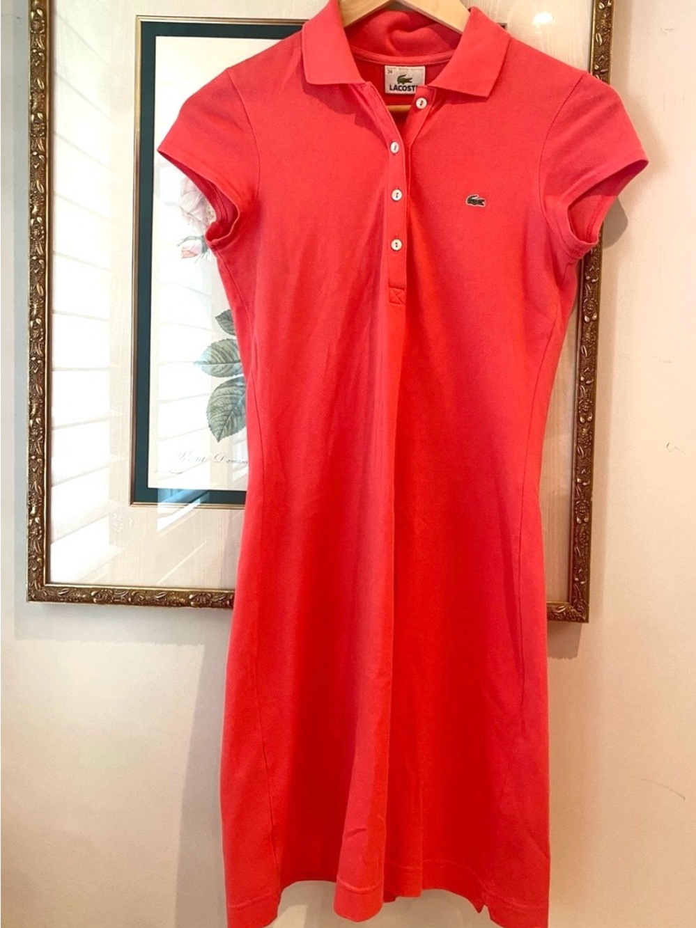 Lacoste Coral Polo Midi Dress
